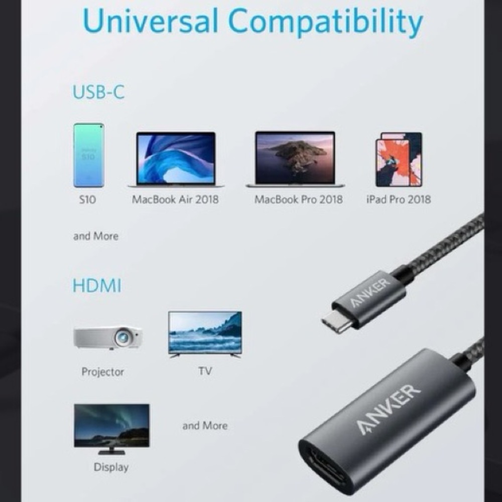 Anker USB-C to HDMI Converter - Black